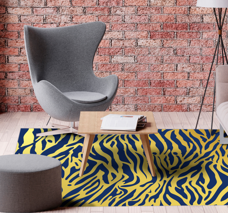 Tappeto vinile stampa animale concetto di strisce zebrate - TenStickers