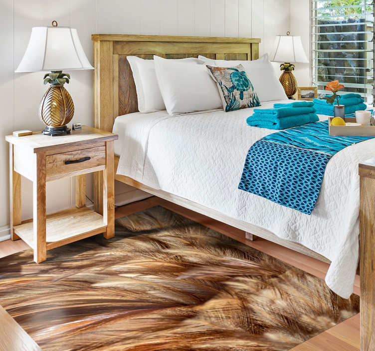 Tappeto vinile stampa animale pelliccia vorticosa - TenStickers