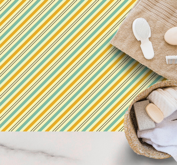 Tappeto vinile strisce stile a strisce diagonali - TenStickers