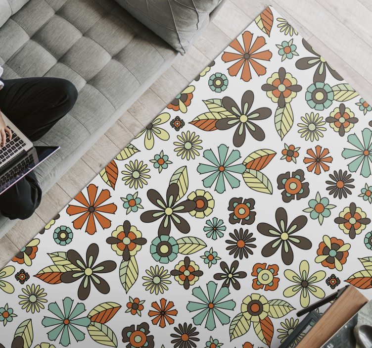 Tappeto vinile vintage design retrò anni '70 - TenStickers