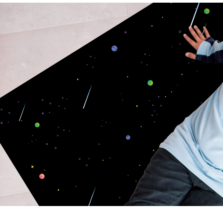 Tappetto vinile stelle cielo stellato cosmico - TenStickers