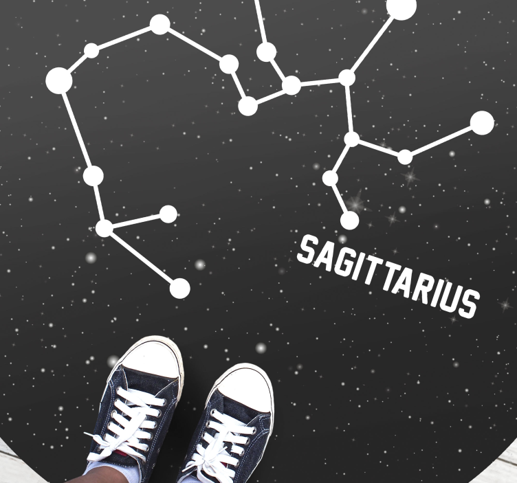 Tappetto vinile stelle costellazione del sagittario - TenStickers