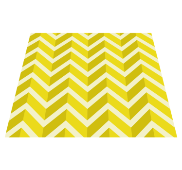 Tappeto vinile giallo disegno geometrico della freccia - TenStickers