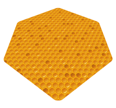 Tappeto vinile giallo disegno a nido d'ape - TenStickers