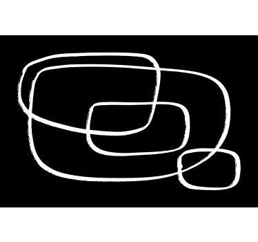 Tappeto vinile nero linea artistica - TenStickers