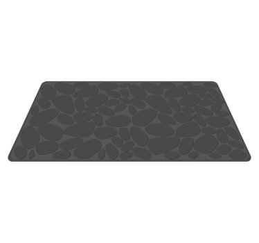 Tappeto vinile bagno effetto roccia grigia - TenStickers