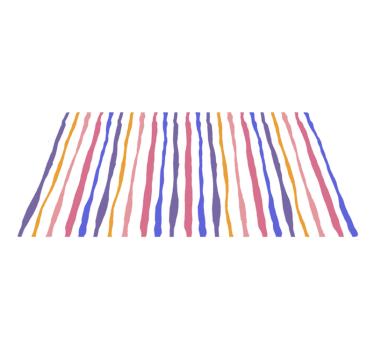 Tappeto vinile bagno strisce larghe colorate - TenStickers