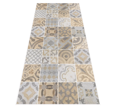 Tappeto pvc cucina cemento arancioni - TenStickers