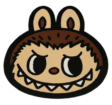 Tappeto vinile per bambini classico labubu marrone - TenStickers