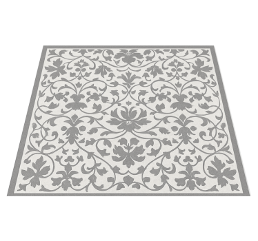 Tappeto pvc cucina arabesco grigio elegante - TenStickers