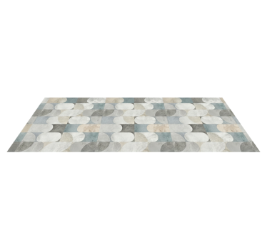 Tappeto pvc cucina mosaico pillole moderno - TenStickers
