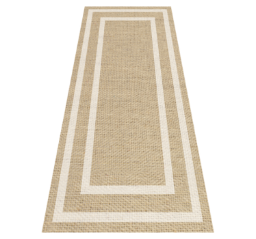 Tappeto vinile minimalista texture beige intrecciata - TenStickers
