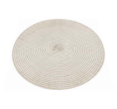 Tappeto vinile minimalista spirale intrecciata crema - TenStickers
