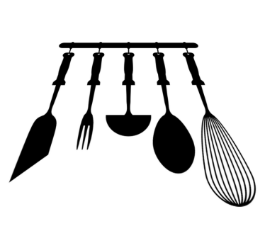 Tappeto pvc cucina utensili da cucina appesi - TenStickers