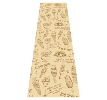 Tappeto pvc cucina gelati vintage - TenStickers