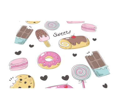 Tappeto pvc cucina dessert deliziosi - TenStickers