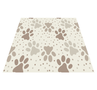 Tappeto vinile camera da letto impronta di cane - TenStickers
