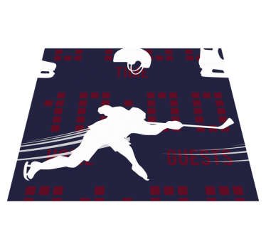 Tappeto vinile camera da letto giocatore di hockey - TenStickers