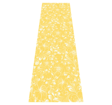Tappeto vinile camera da letto stile floreale giallo - TenStickers