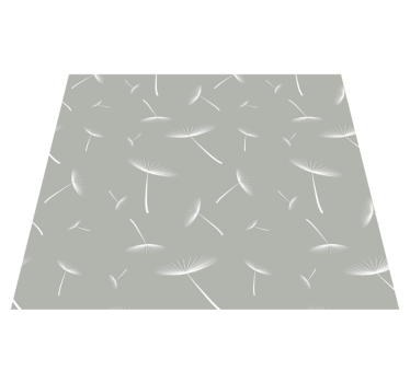 Tappeto vinile camera da letto grigio fiorato chiaro - TenStickers