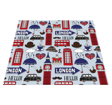 Tappeto vinile camera da letto il meglio di londra - TenStickers