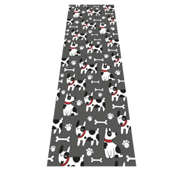 Tappeto vinile camera da letto cane bianco e nero - TenStickers