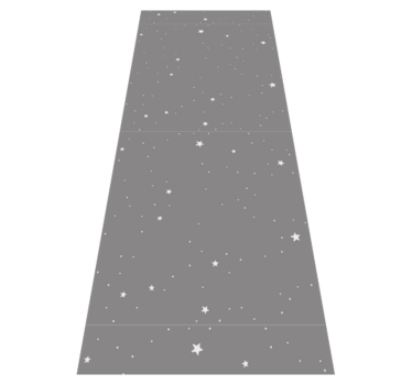 Tappeto vinile camera da letto stelle bianche su grigio - TenStickers