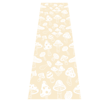 Tappeto vinile camera da letto design funghi beige - TenStickers