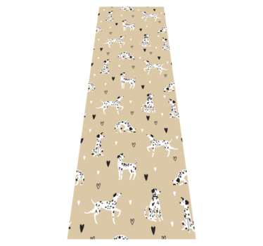 Tappeto vinile camera da letto motivo cani beige - TenStickers