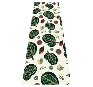 Tappeto vinile camera da letto foglie maranta verde rosso - TenStickers
