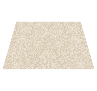 Tappeto vinile camera da letto floreale beige classico - TenStickers