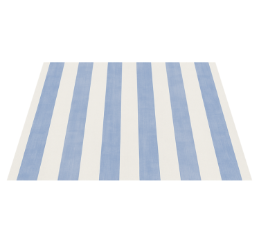 Tappeto vinile camera da letto righe blu e bianche - TenStickers
