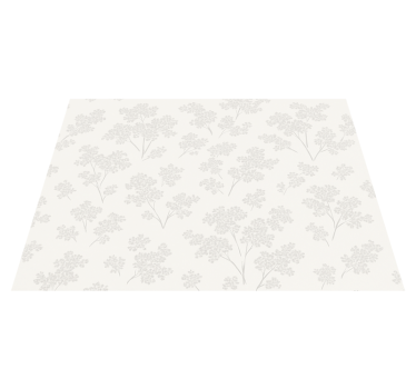 Tappeto vinile camera da letto fiori bianchi semplici - TenStickers