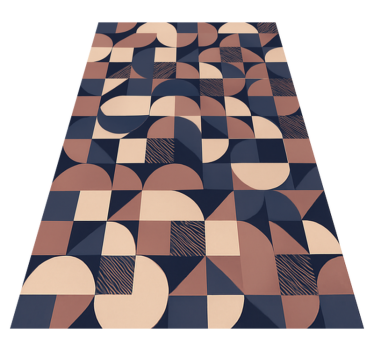 Tappeto vinile camera da letto design geometrico viola - TenStickers