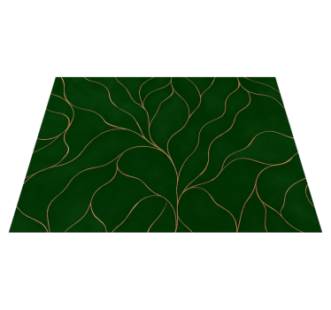 Tappeto vinile camera da letto texture marmo verde e oro - TenStickers