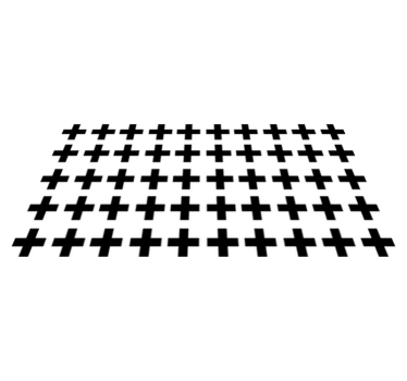 Tappeto vinile geometrico croci bianche e nere - TenStickers