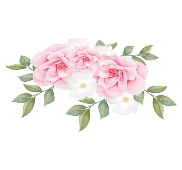 Tappeto vinile camera da letto fiori eleganti rosa - TenStickers