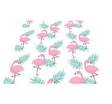 Tappeto vinile camera da letto flamenco tropicale - TenStickers