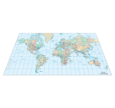 Tappeto vinile mappamondo programma inglese - TenStickers