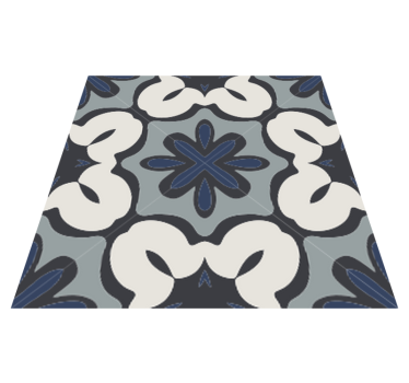 Tappeto vinile bagno stile gracia blu idraulico - TenStickers