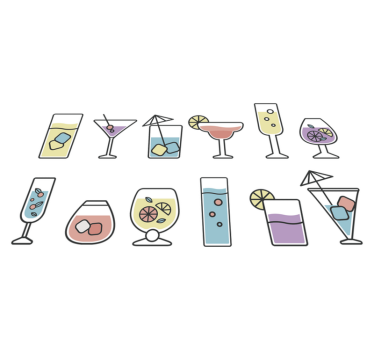 Tappeto pvc cucina adesivi cocktail - TenStickers