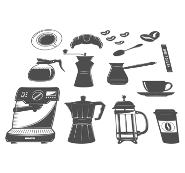 Tappeto pvc cucina set da caffè - TenStickers