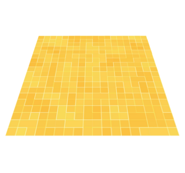 Tappeto pvc cucina mosaico oro giallo dettagliato - TenStickers