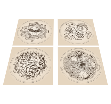 Tappeto pvc cucina piatti ornamentali - TenStickers