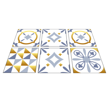 Tappeto pvc cucina rivestimenti effetto oro - TenStickers