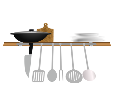 Tappeto pvc cucina asciugatrice piatti e ciotole - TenStickers