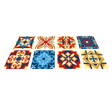 Tappeto pvc cucina piastrelle effetto cemento - TenStickers