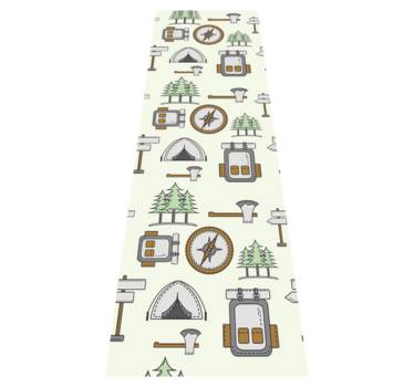 Tappeto vinile camera da letto ciotola borsa bussola - TenStickers