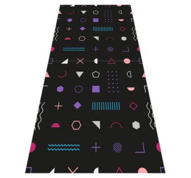 Tappeto vinile camera da letto forme geometriche multicolori - TenStickers