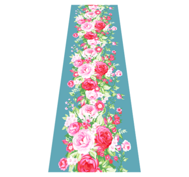 Tappeto vinile camera da letto motivo shabby chic turchese - TenStickers